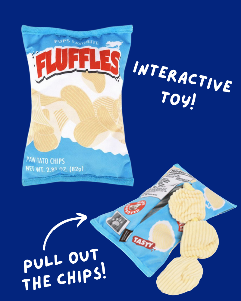 Fluffles Chips Dog Toy Play P.L.A.Y.   