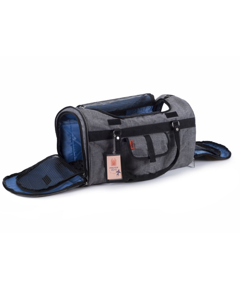 Hideaway Duffle Pet Carrier in Heather Grey (Airline Approved) (FINAL SALE) Carry PREFER PETS   