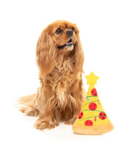Pizzamas Tree Squeaky Plush Dog Toy Play FUZZYARD   