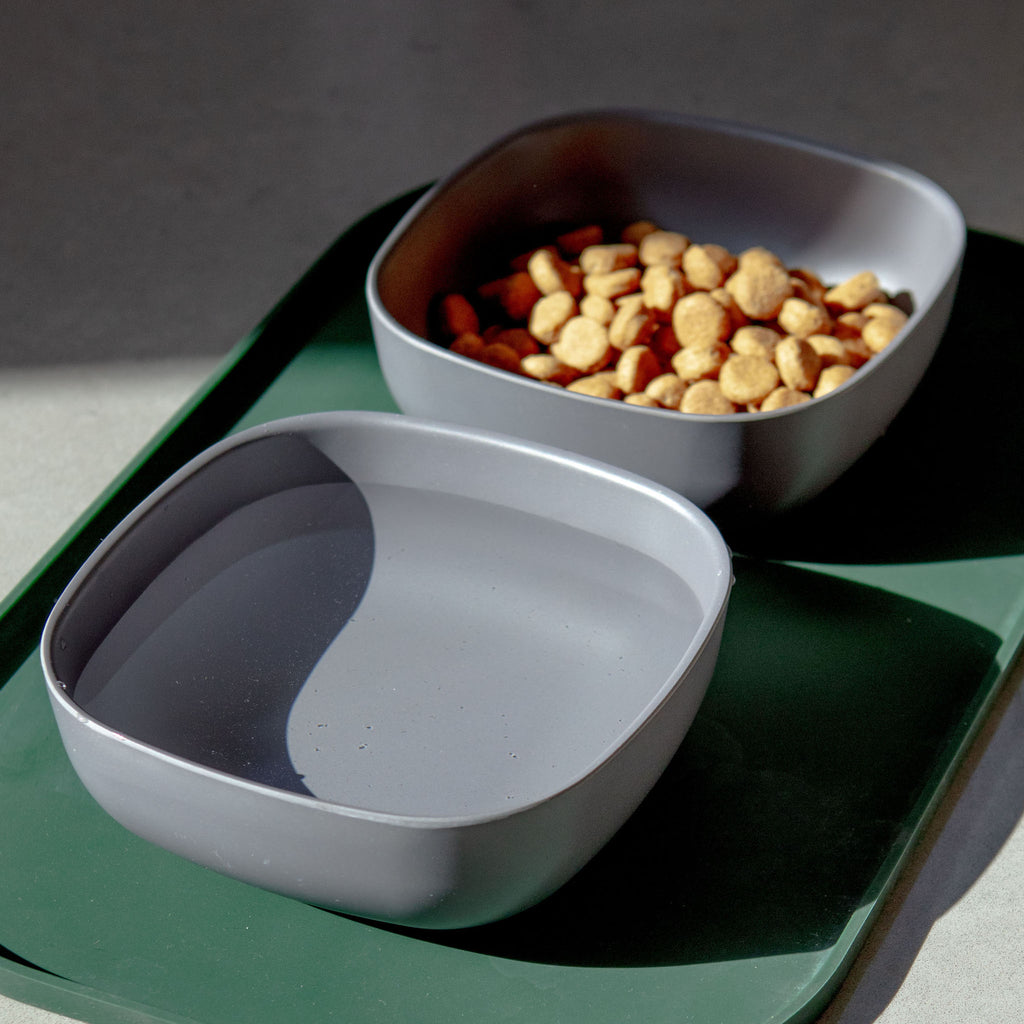 Biobu Gusto Dog Bowl in Smoke Eat EKOBO   