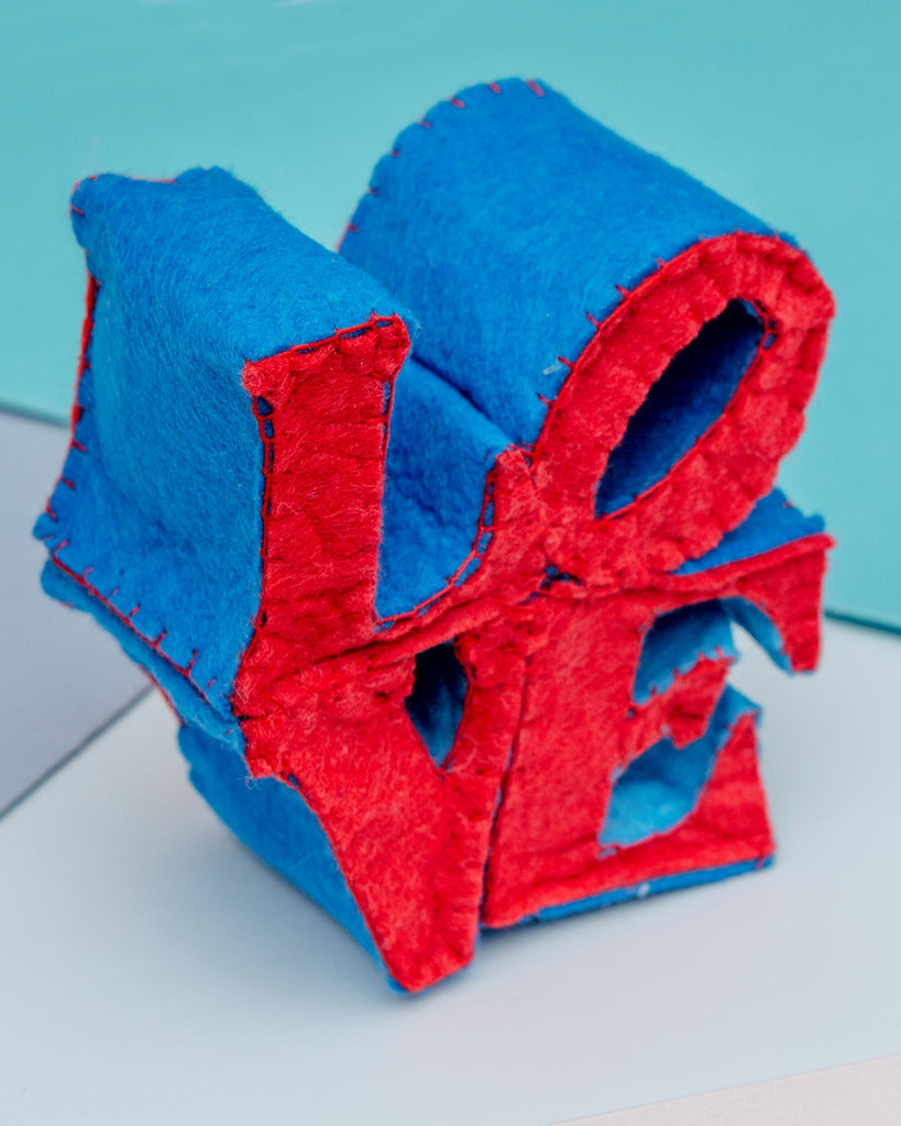 Felt "Love" Squeaky Dog Toy (FINAL SALE) Play SILK ROAD BAZAAR   