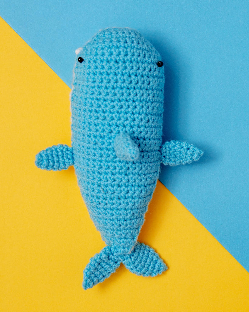 Hand-Knit Shark Squeaky Dog Toy Play SILK ROAD BAZAAR   