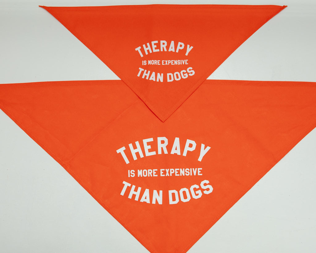 Therapy is More Expensive than Dogs Bandana<br>(Made in the USA) (FINAL SALE) Wear BOBBYK   