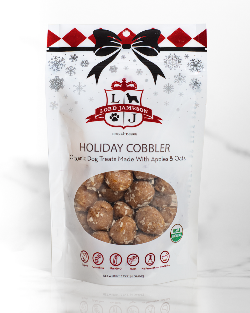 Holiday Cobbler Organic Dog Treats (Made in the USA) Eat LORD JAMESON   