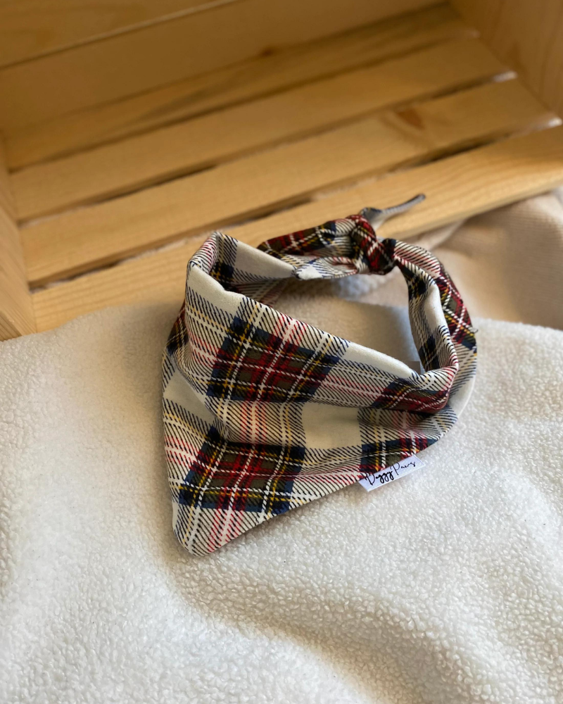 White Tartan Flannel (Made in the USA) (FINAL SALE) Wear DOGGY PAWS   