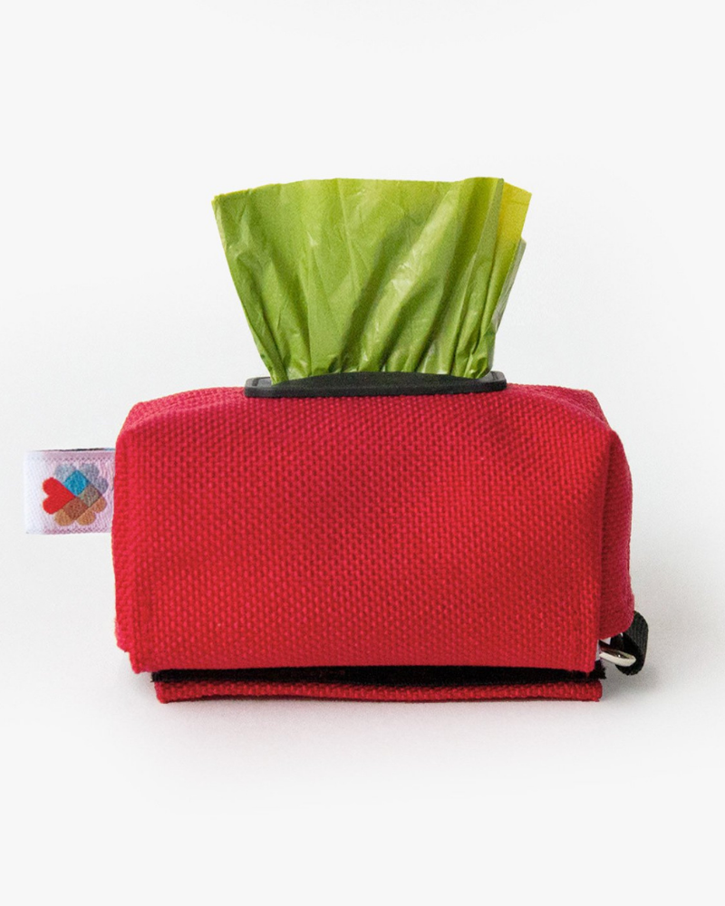 Funston Poo-Bag Dispenser in Red (Made in the USA) WALK WILDEBEEST   