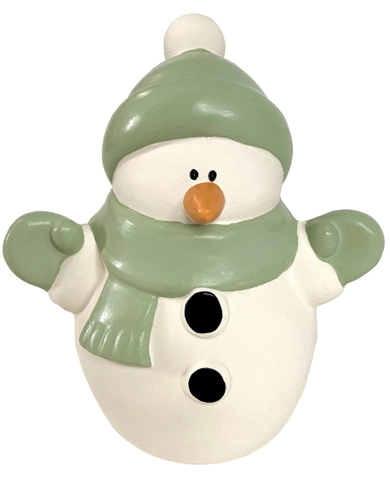 Snowman Squeaky Dog Toy Play FOU FOU PETS   