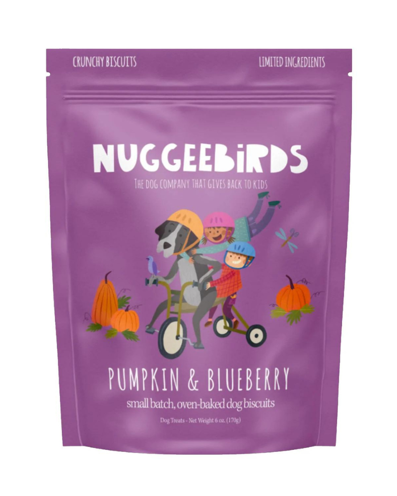 Pumpkin & Blueberry Crunchy Dog Biscuits (Made in the USA) Eat NUGGEEBIRDS   