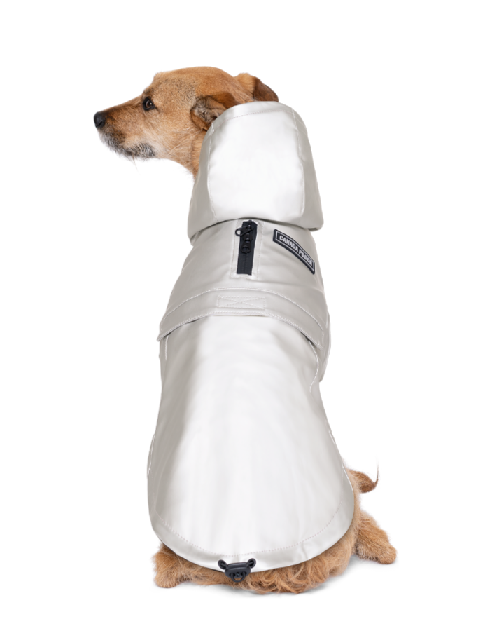 Cold Front Dog Raincoat in Silver (FINAL SALE) Wear CANADA POOCH   