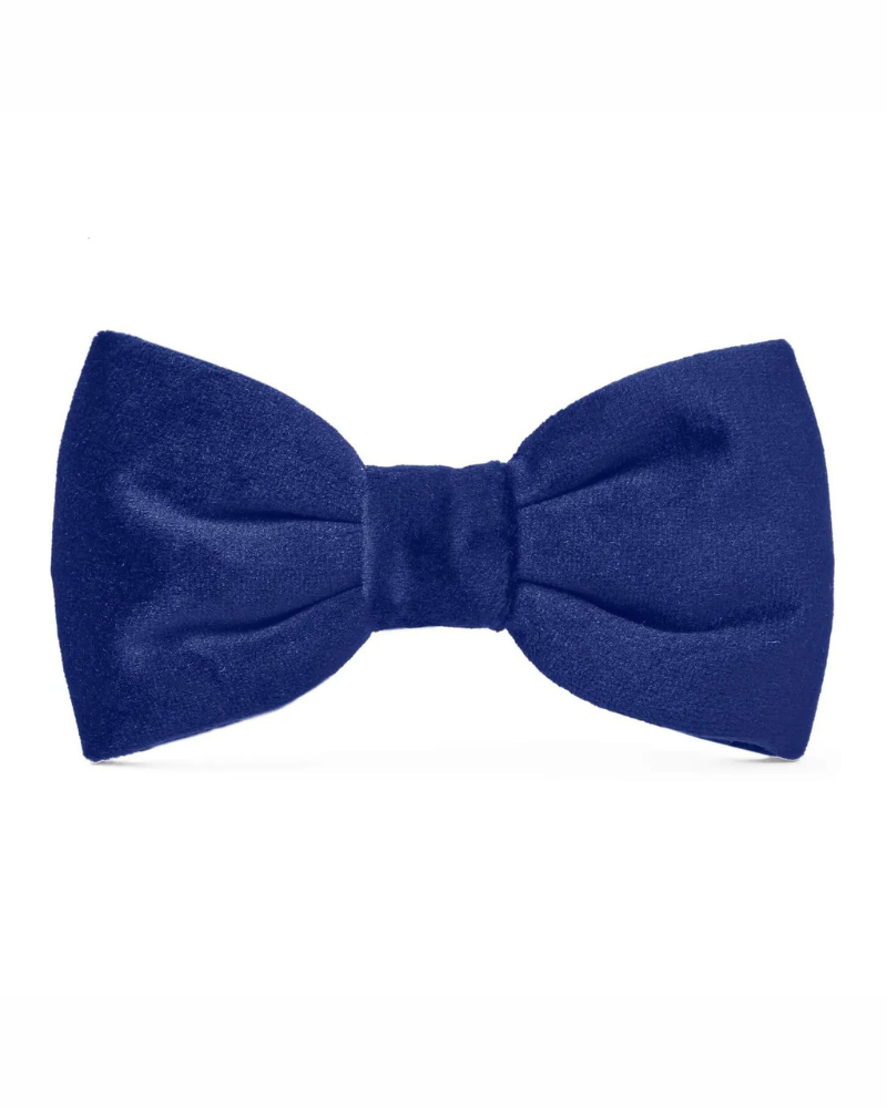 Navy Velvet Dog Bow-Tie (Made in the USA) Wear THE FOGGY DOG   