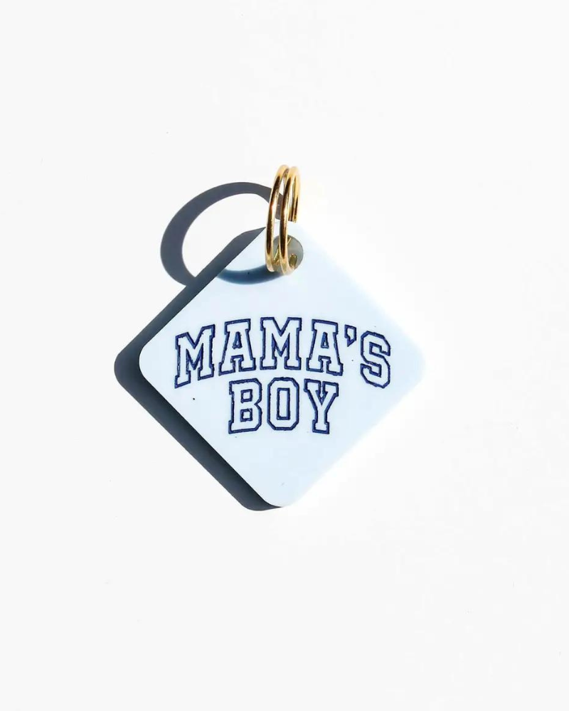 Mama's Boy Acrylic Pet Tag Wear FRESHWATER DESIGN CO.   