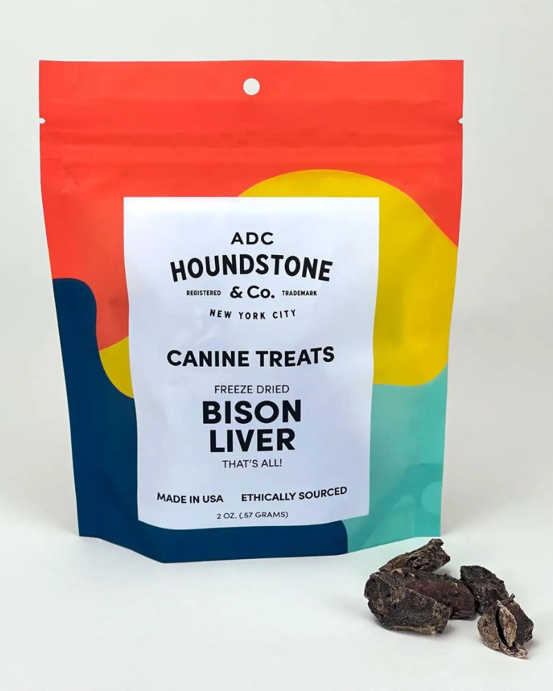 Freeze-Dried Bison Liver Dog Treats (2oz) Eat ADC HOUNDSTONE & CO.   