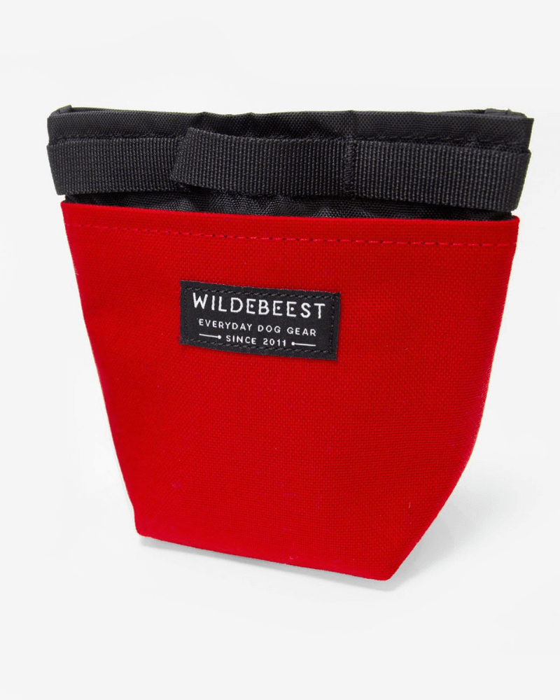 Alamo Dog Treat Pouch in Red WALK WILDEBEEST   