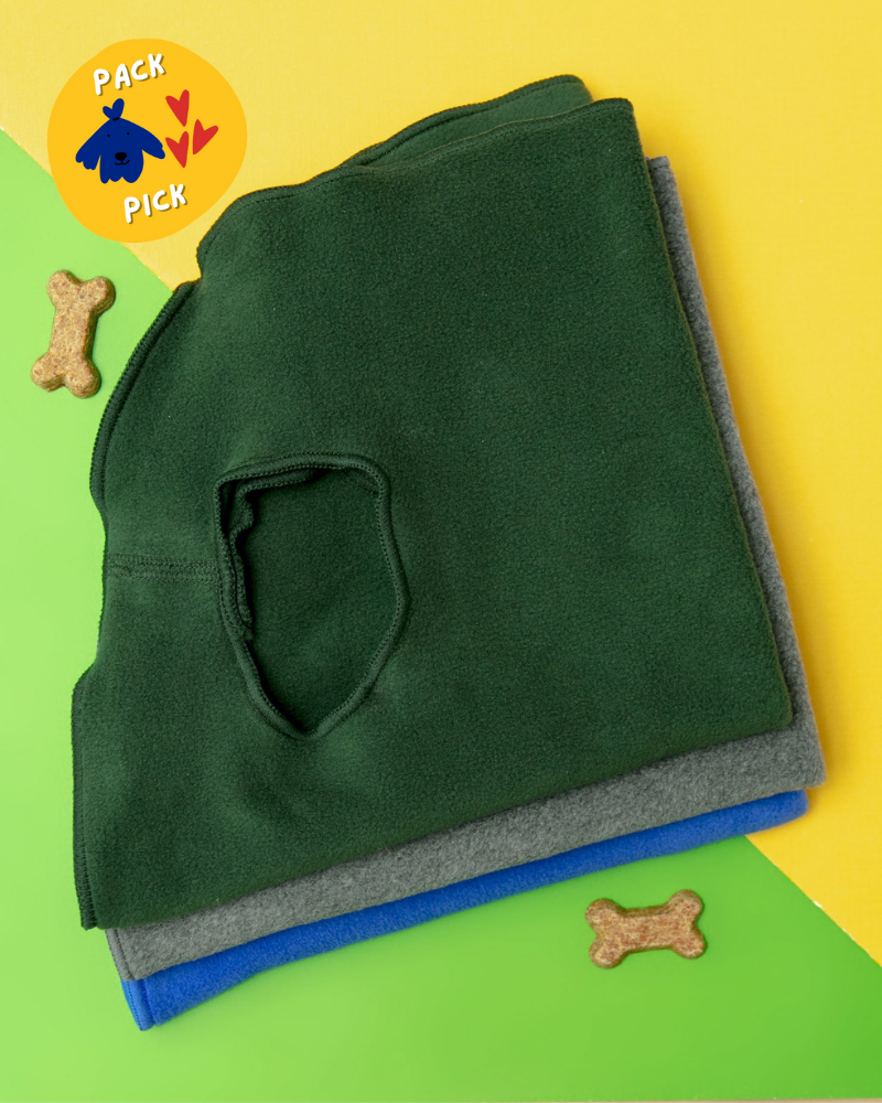 Pullover Stretch Dog Fleece in Hunter Green Wear GOLD PAW   