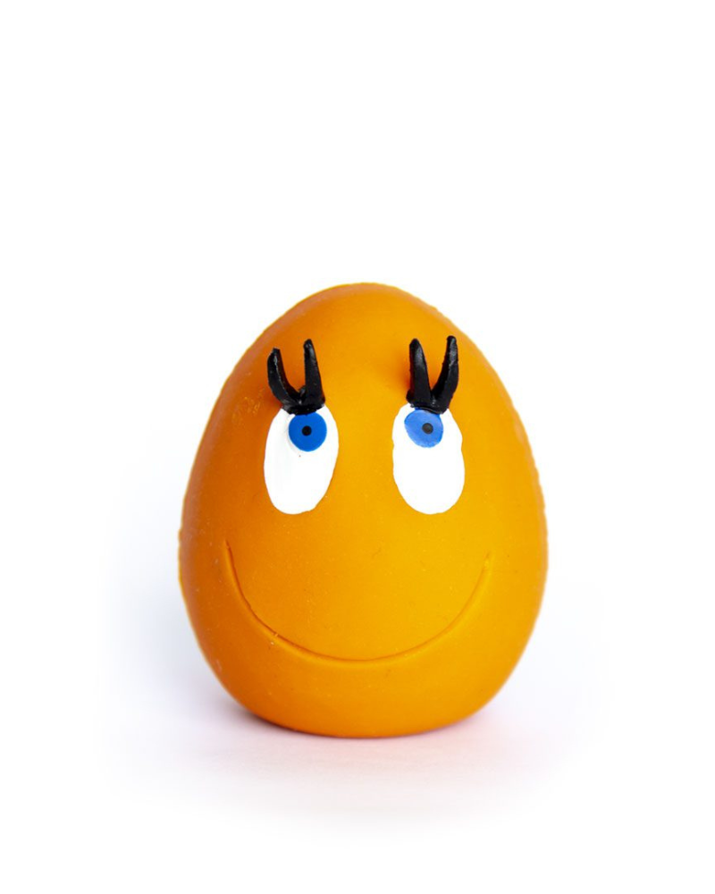 Squeaky Egg Dog Toy Play LANCO TOYS Orange  