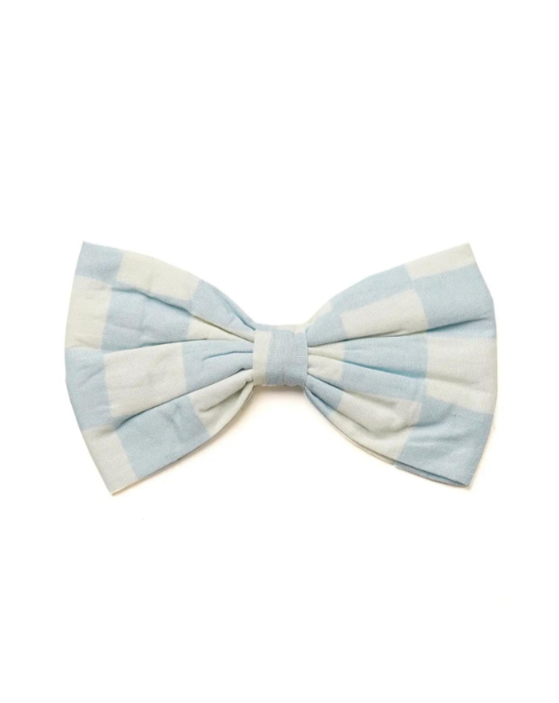 Sky Blue Check Dog Bow Tie (FINAL SALE) Wear THE PAWS   