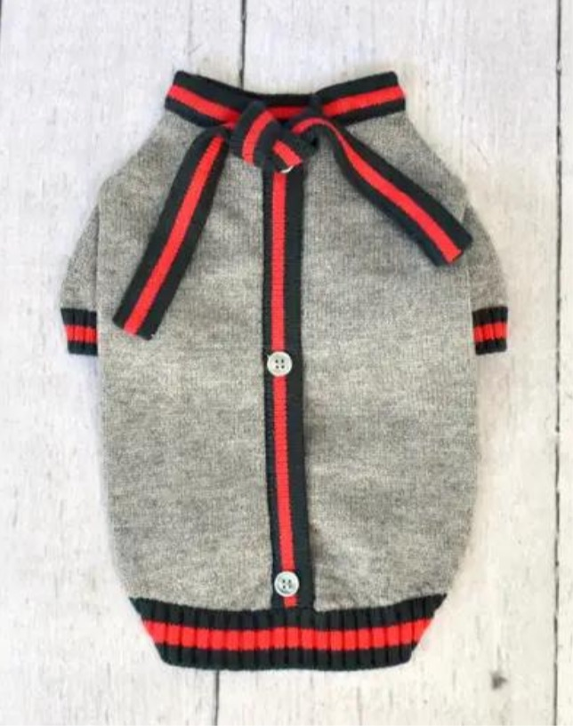 Luxe Stripe Tie Dog Sweater << FINAL SALE >> Wear BELLA BEAN Small  