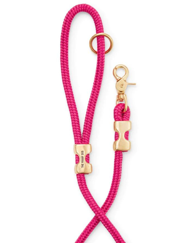 Hot Pink Marine Rope Dog Leash<br>(Made in the USA) WALK THE FOGGY DOG   