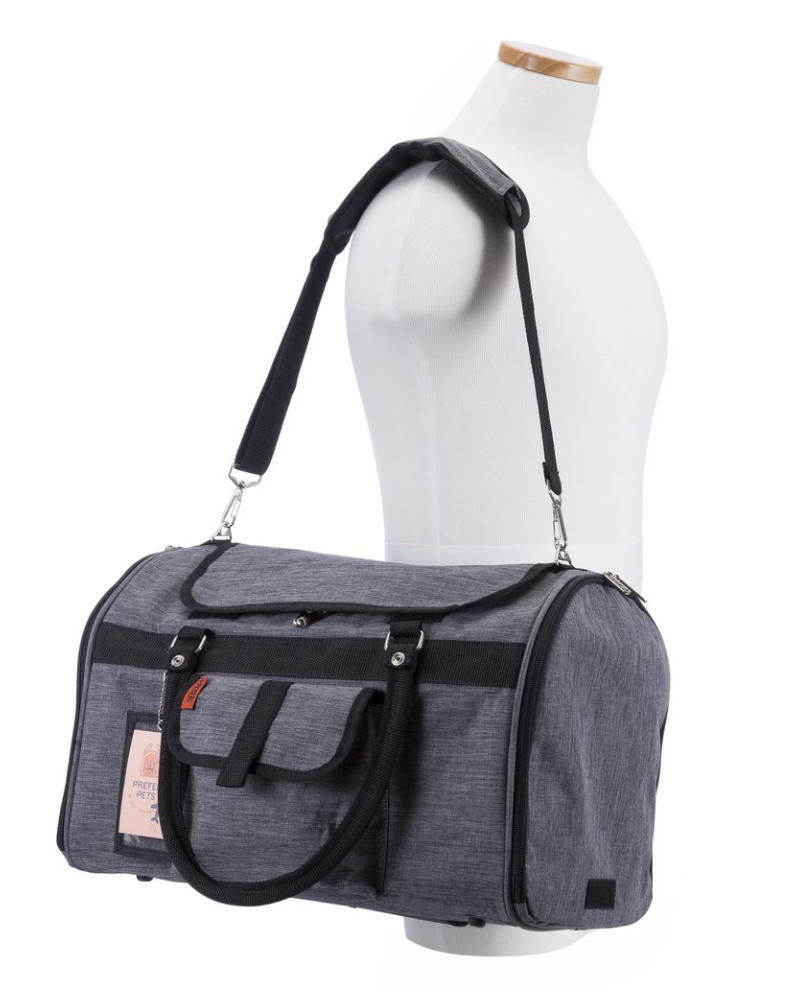 Hideaway Duffle Pet Carrier in Heather Grey (Airline Approved) (FINAL SALE) Carry PREFER PETS   