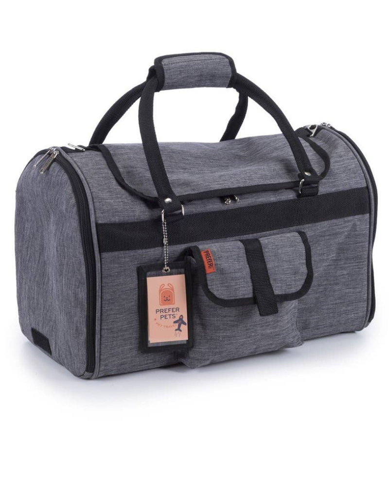 Hideaway Duffle Pet Carrier in Heather Grey (Airline Approved) (FINAL SALE) Carry PREFER PETS   