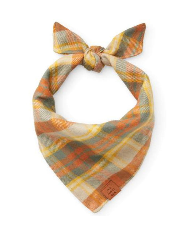 Harvest Plaid Flannel Dog Bandana (Made in the USA) Wear THE FOGGY DOG   