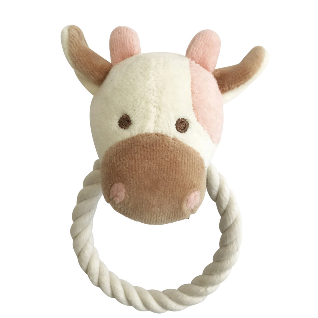 SIMPLY FIDO | Beginnings Millie Cow Rope Puppy Toy Toys SIMPLY FIDO   