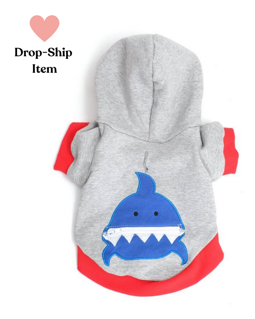 Shark Hoodie (Drop-Ship) Drop Ship THE WORTHY DOG   