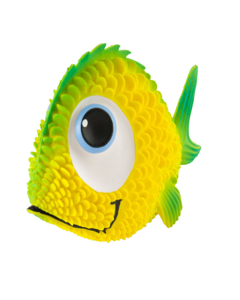 Freddy Fish Natural Latex Soft Squeaky Dog Toy Play LANCO TOYS   