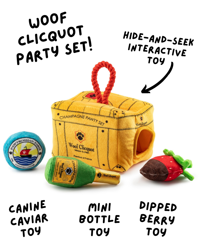Woof Clicquot Interactive Toy Pawty Set Play HAUTE DIGGITY DOG   