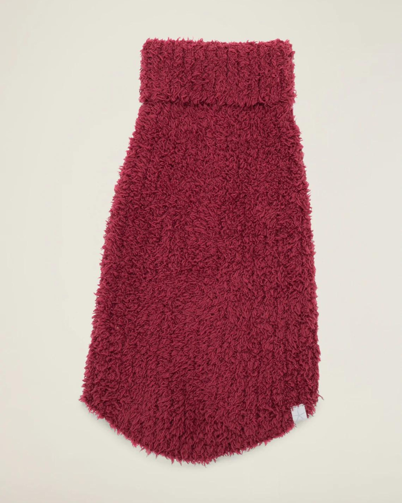CozyChic Cranberry Ribbed Dog Sweater (FINAL SALE) Wear BAREFOOT DREAMS   