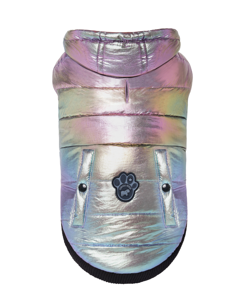 Shiny Puffer Dog Coat in Iridescent << FINAL SALE >> Wear CANADA POOCH   