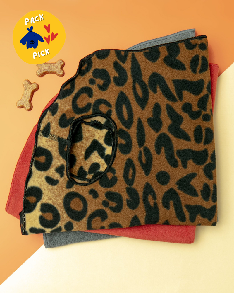 Stretch Fleece Pullover in Leopard Print Wear GOLD PAW   