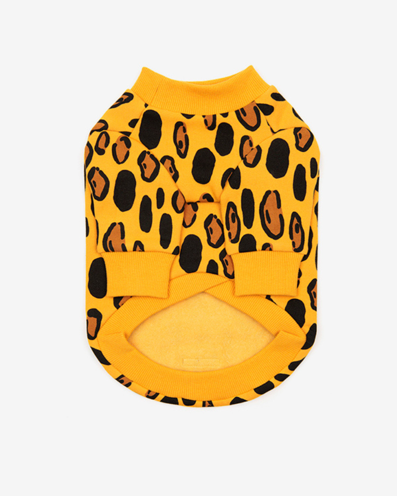 Animal Print Dog Sweatshirt in Yellow (FINAL SALE) Wear HUTS & BAY   