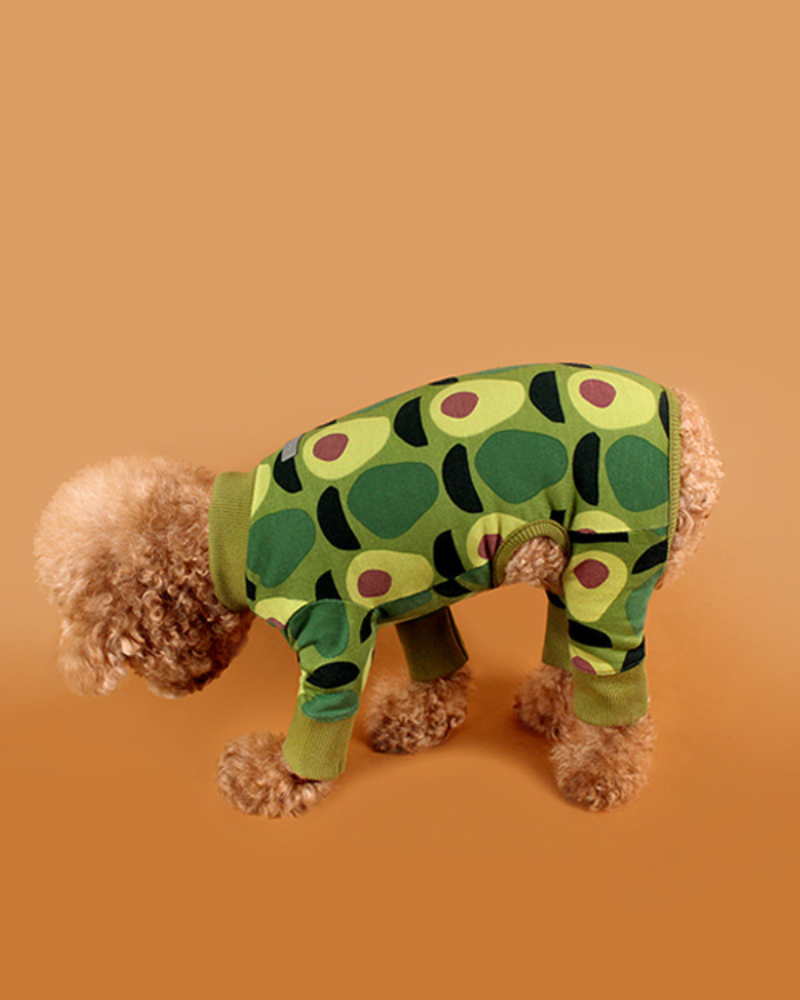 Avocado Print Dog Onesie Wear HUTS & BAY   
