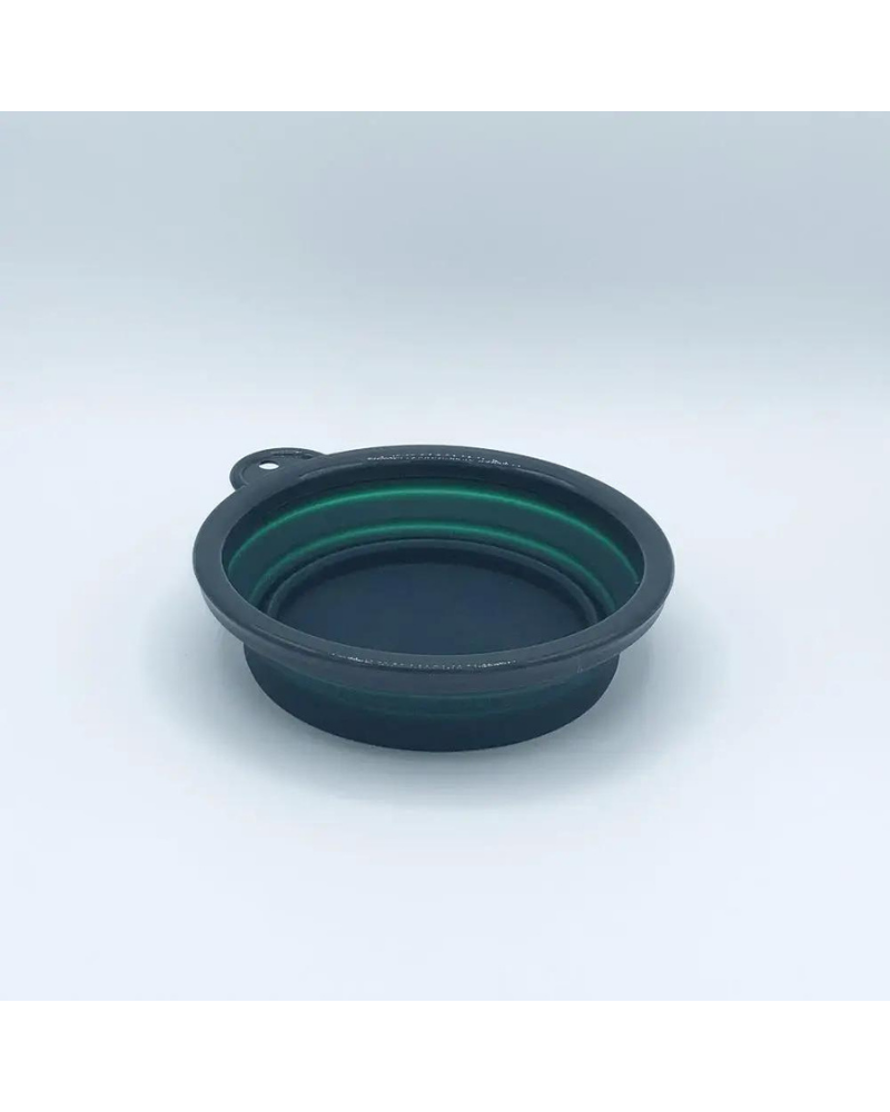 Single Travel Dog Bowl in Forest Green WALK BASIC STUDIO   