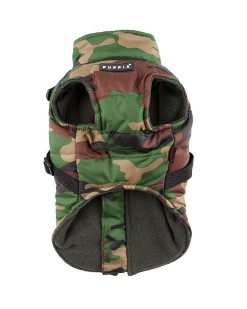 Mountaineer Waterproof Dog Harness Jacket in Camo (FINAL SALE) Wear PUPPIA   