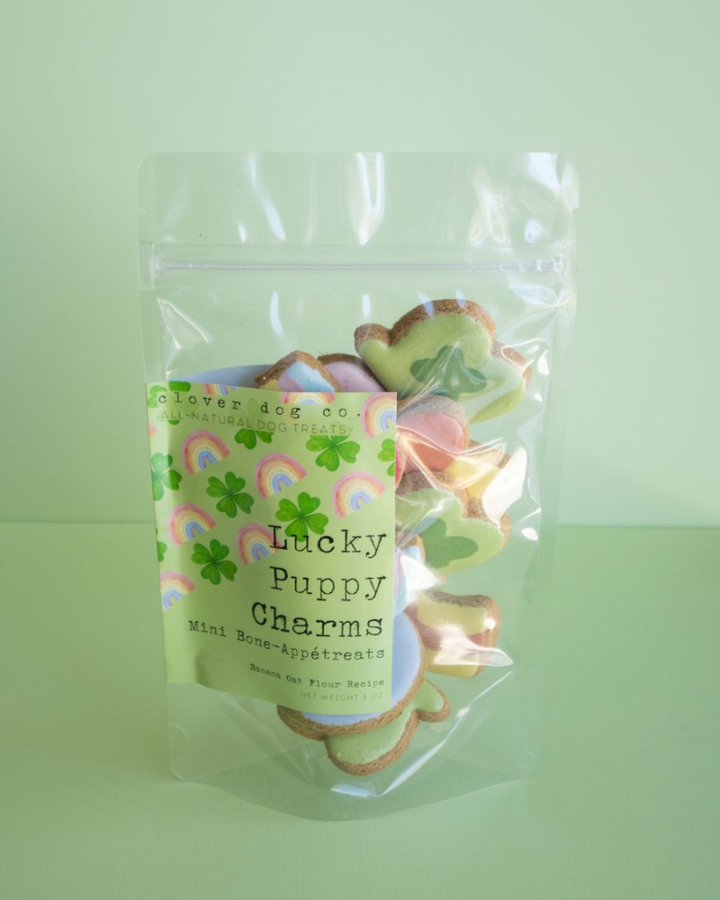 Lucky Puppy Charms Dog Biscuits Eat CLOVER DOG CO.   