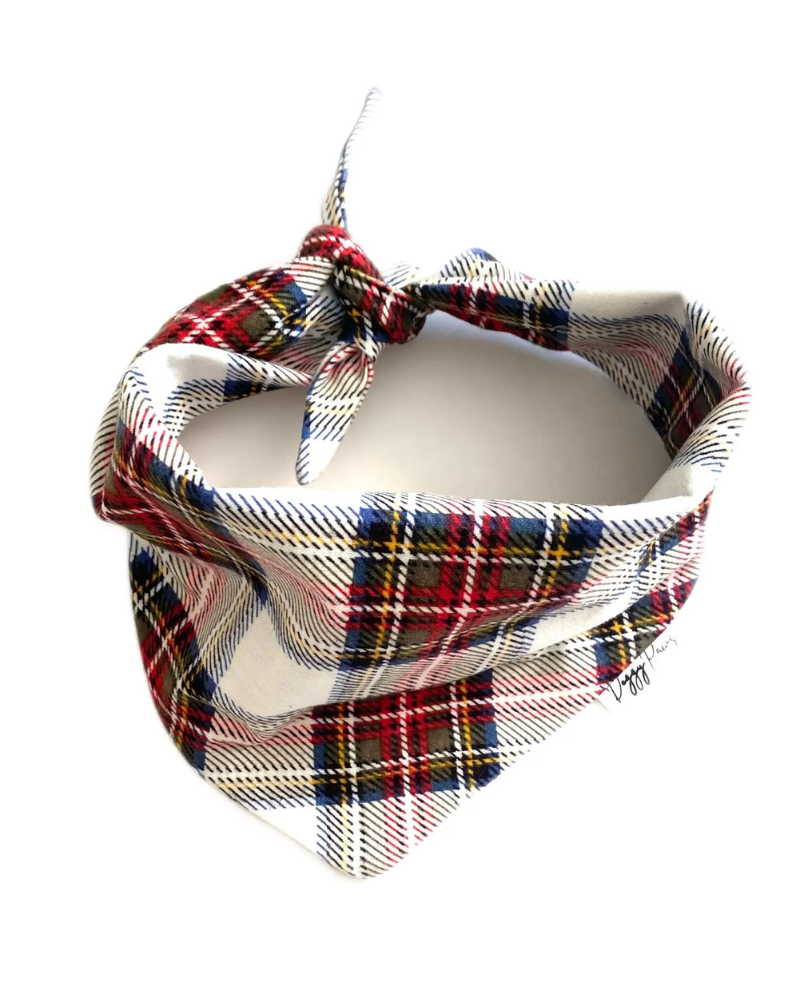 White Tartan Flannel (Made in the USA) (FINAL SALE) Wear DOGGY PAWS   