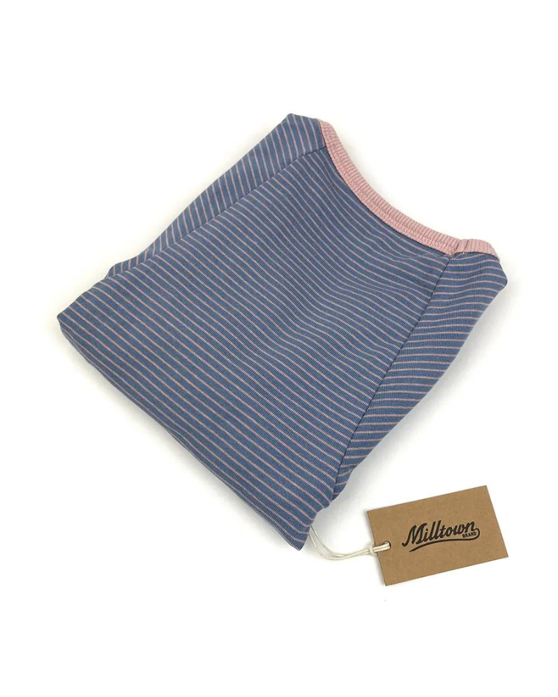 Rib Dog T-Shirt in Baby Blue & Pink Stripe (FINAL SALE) Wear MILLTOWN BRAND Small  