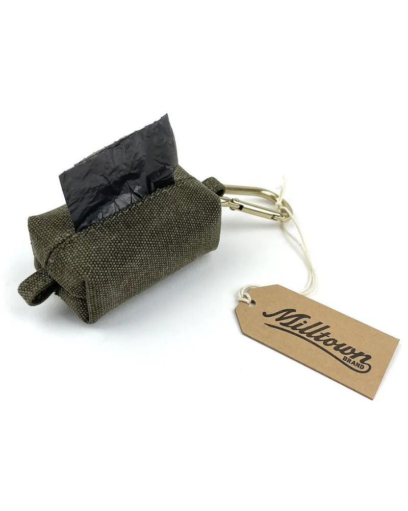 Washed Canvas Poo Bag Holder Add-Ons MILLTOWN BRAND   