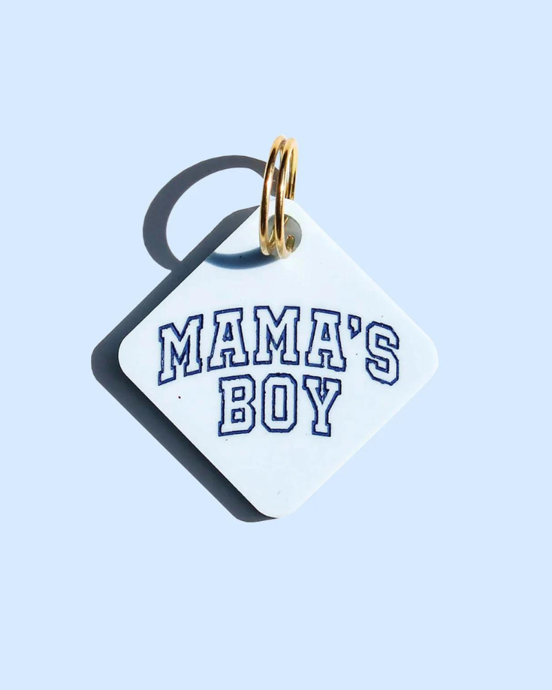 Mama's Boy Acrylic Pet Tag Wear FRESHWATER DESIGN CO.   