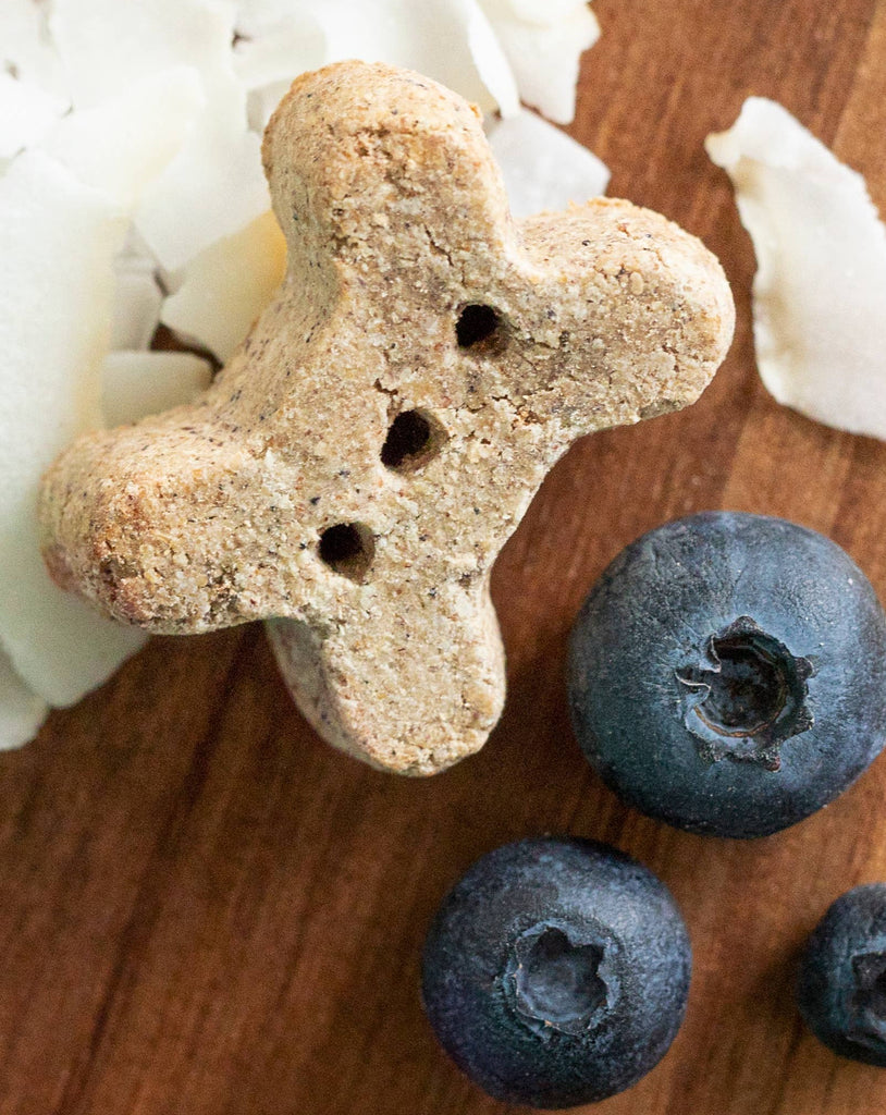 Blueberry & Coconut Crunchy Dog Biscuits Eat FINLEY'S BARKERY   