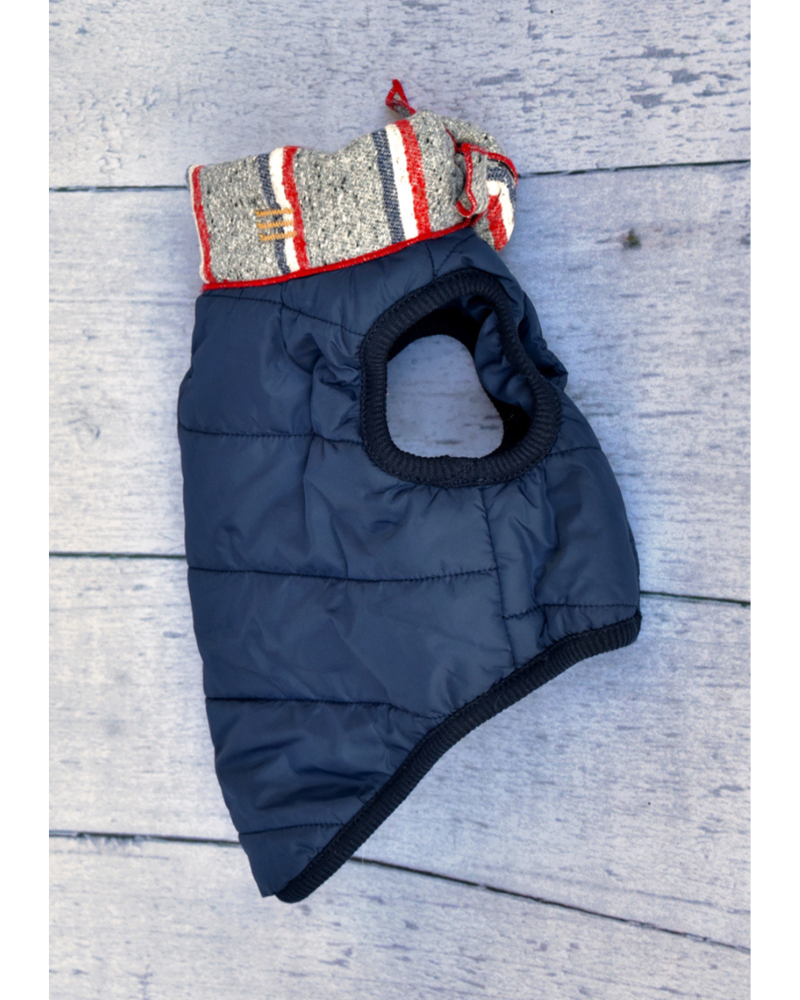 Baxter Bandana Puffer Dog Vest in Navy Wear FINNEGAN'S STANDARD GOODS   