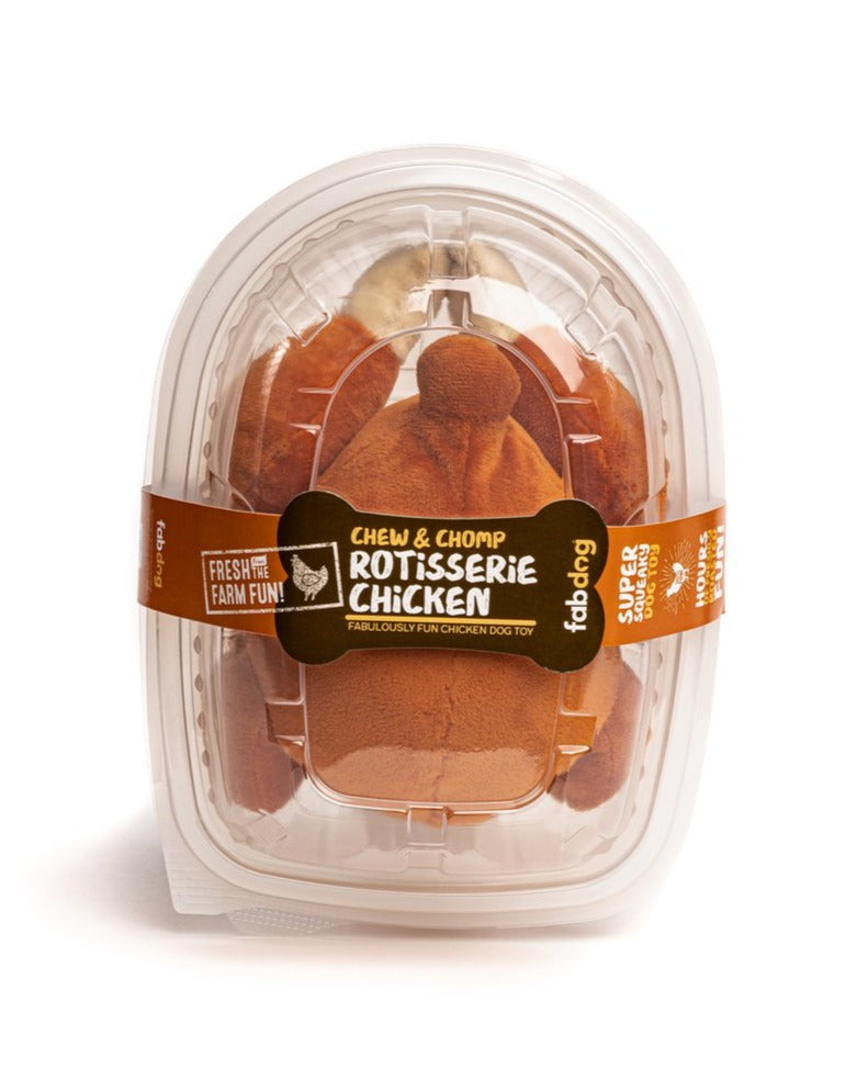Rotisserie Chicken Squeaky Dog Toy Play FAB DOG   