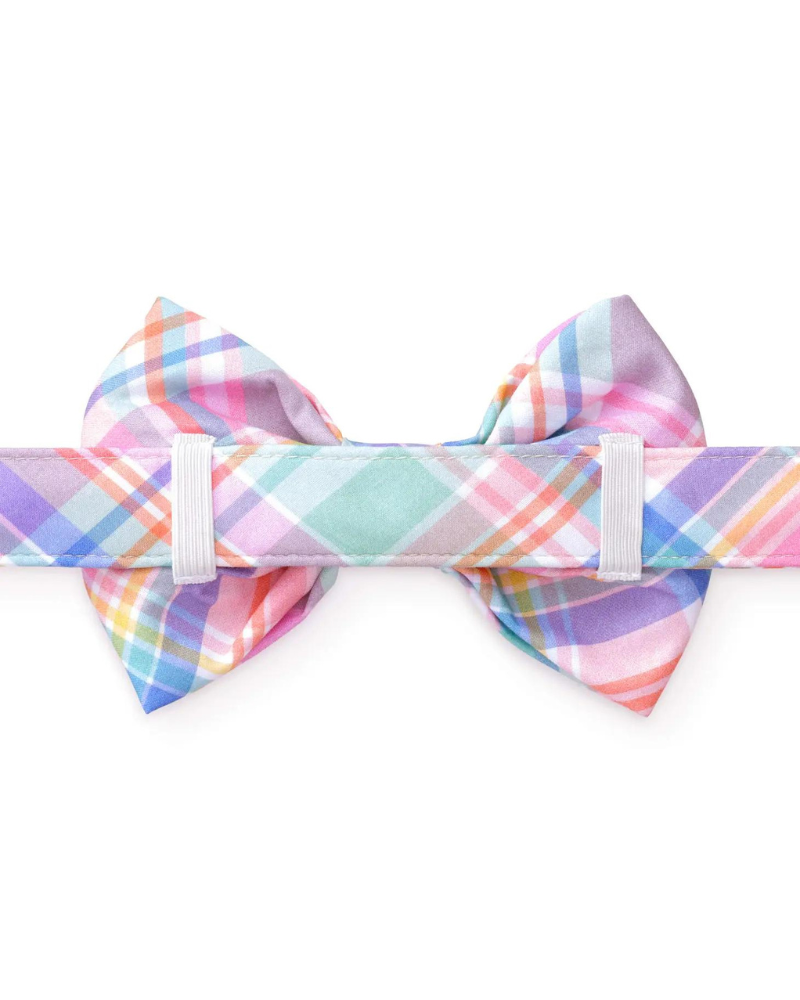 Blooming Plaid Dog Bow Tie (FINAL SALE) Accessories THE FOGGY DOG   