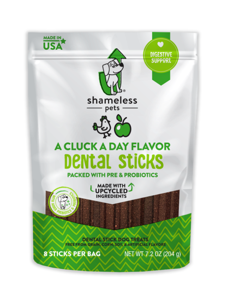 A Cluck a Day Dog Dental Stick Treats Eat SHAMELESS PETS   