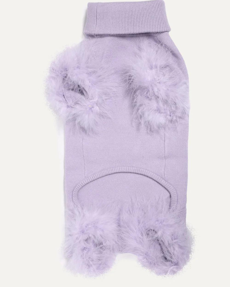 Feather Knit Dog Onesie in Lavender (FINAL SALE) Wear MAXBONE   