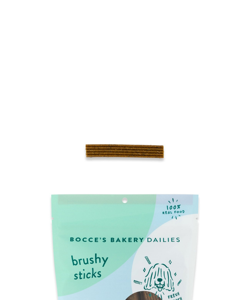 Daily Dental Brushy Sticks for Dogs in Coconut & Mint Recipe Eat BOCCE'S BAKERY   