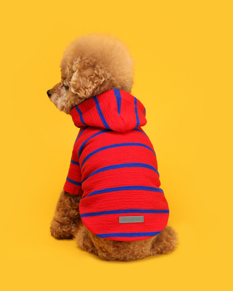 Stripe Dog Hoodie (FINAL SALE) Wear HUTS & BAY   