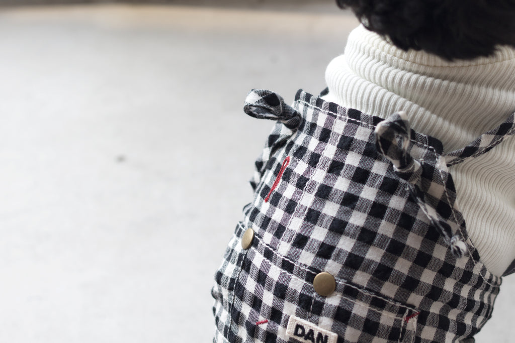 DENTISTS APPOINTMENT | Gingham Check Overall in Black & White Apparel DENTISTS APPOINTMENT   